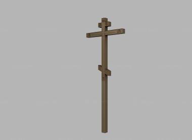 Crosses (Cross on the grave without decorations, KRS_0251) 3D models for cnc